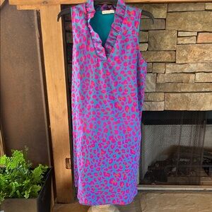 Vibrant Leopard Print Mini Dress